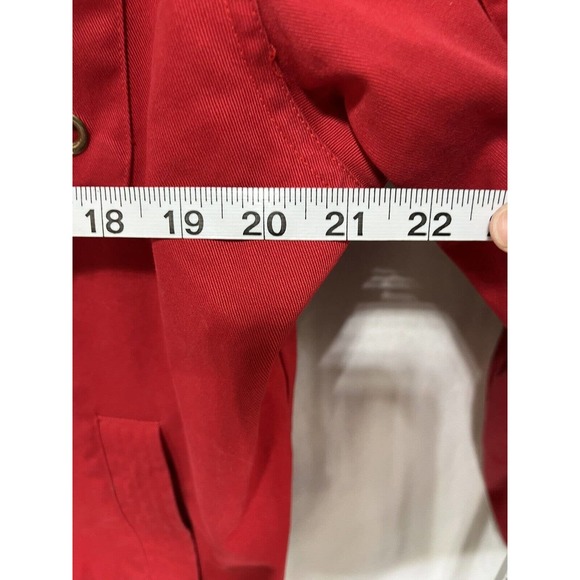 Basic Code Mens Jacket Red Size 2XL Full Zip Patches Hoodie 100% Cotton - Picture 9 of 14